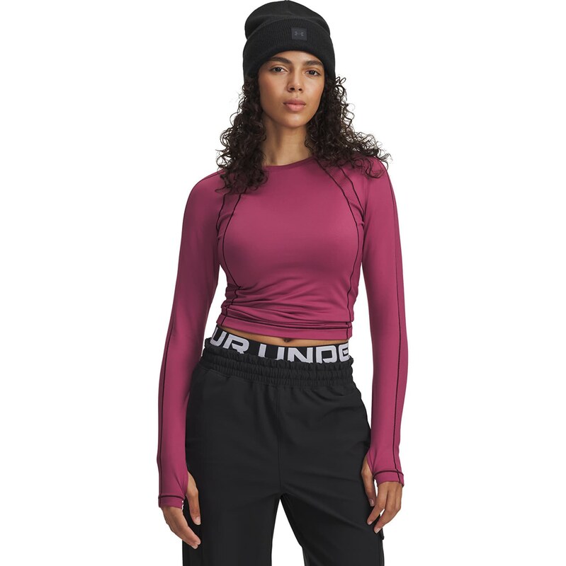 Mikina Under Armour Coldgear Textured Crew Red M