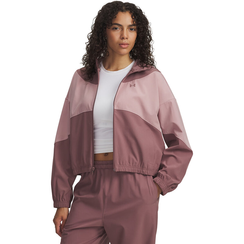 Mikina Under Armour Rival Woven Jacket Hoodie Brown M
