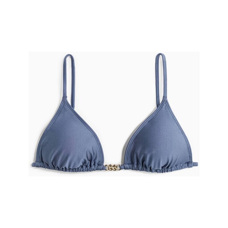 H&M - Vyztužená bikinová podprsenka - Tlumená Modrá