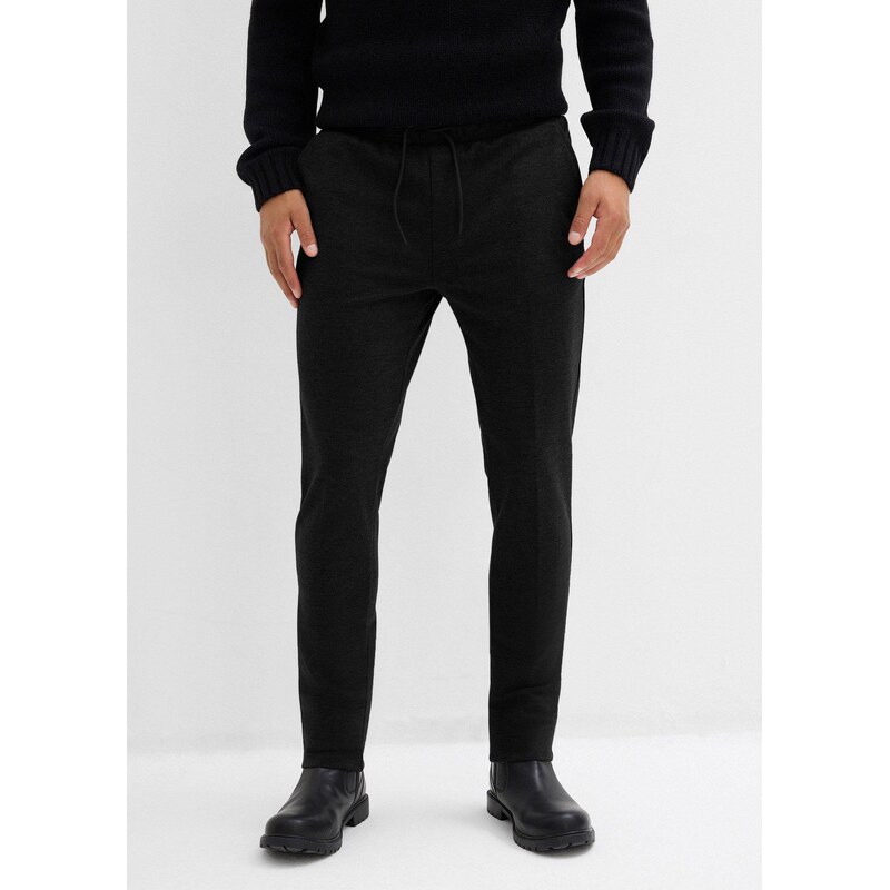 bonprix Elegantní super strečové kalhoty s pohodlným pasem, Slim
