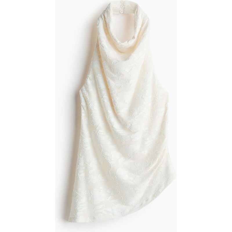 H&M - Top halterneck - Bílá