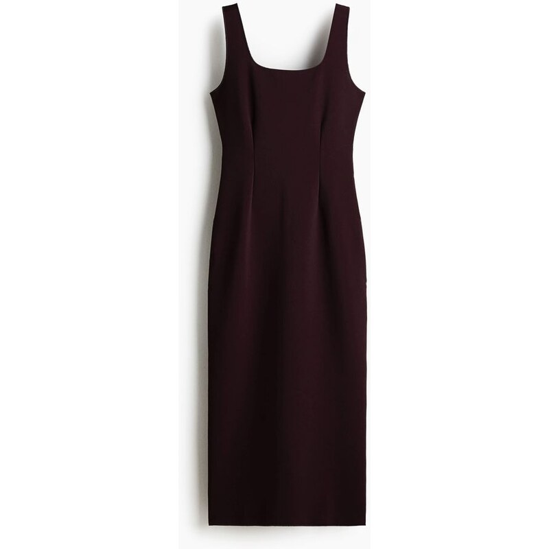 H&M - Šaty se záševky. - Vínová