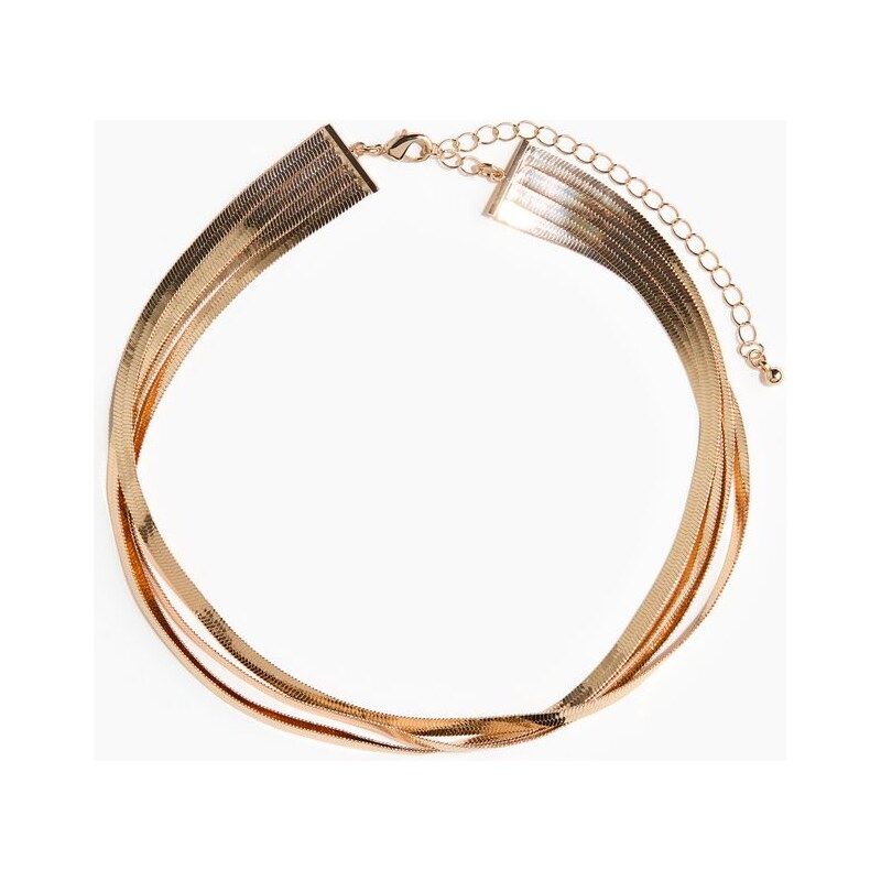 H&M - Čtyřřadý náhrdelník - zlatá 110363730