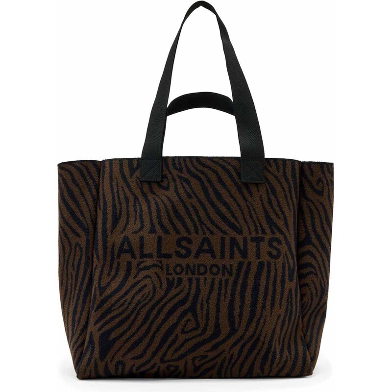 AllSaints Nákupní taška IZZY hnědá / černá