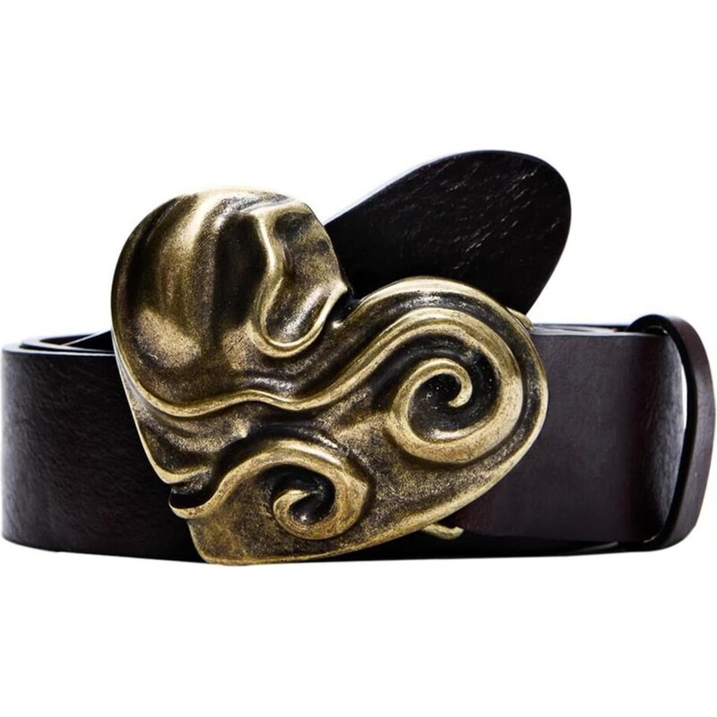 Desigual Opasek tmavě hnědá / bronzová 110400156