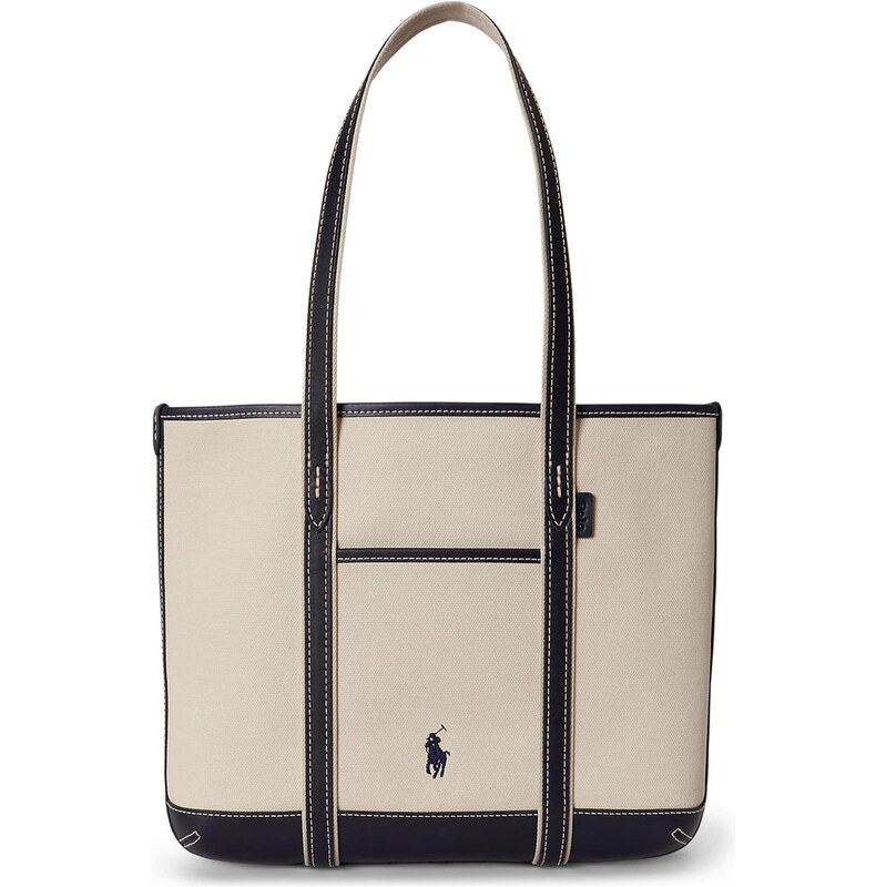 Polo Ralph Lauren Nákupní taška krémová / tmavě hnědá 110400458