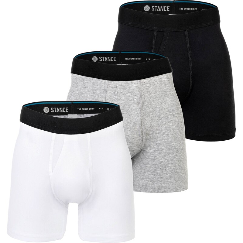 Stance Boxerky šedá / černá / bílá