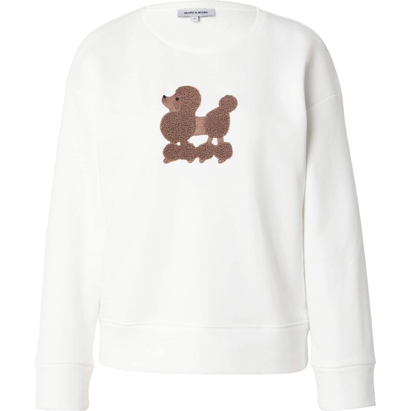 MORE & MORE Mikina čokoládová / offwhite