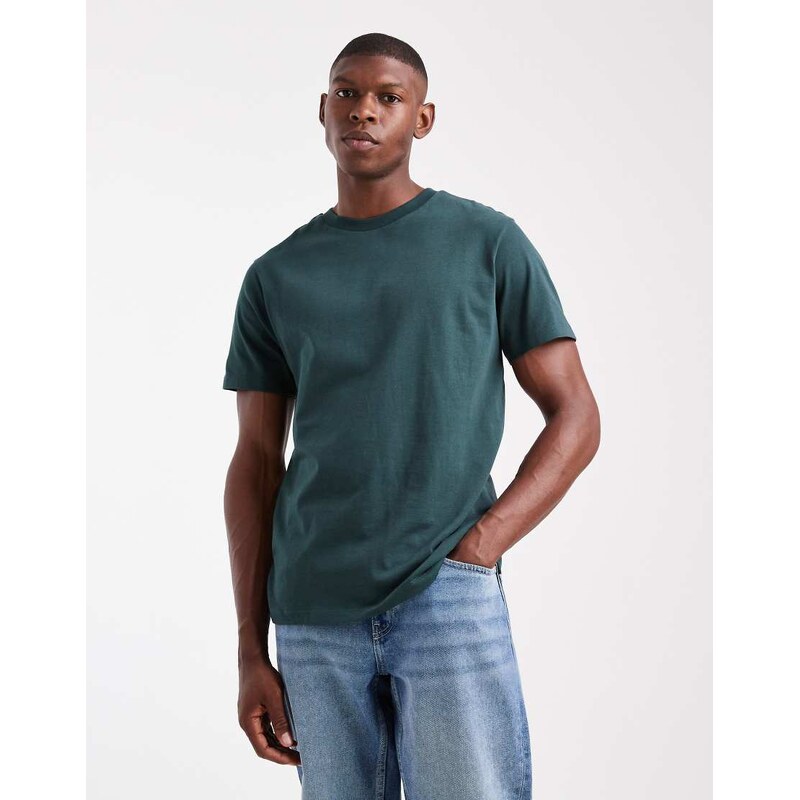 ASOS DESIGN Essentials regular fit t-shirt in dark green