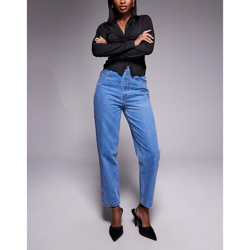 JLUXLABEL Roesia slim fit jeans in medium blue wash 110406063
