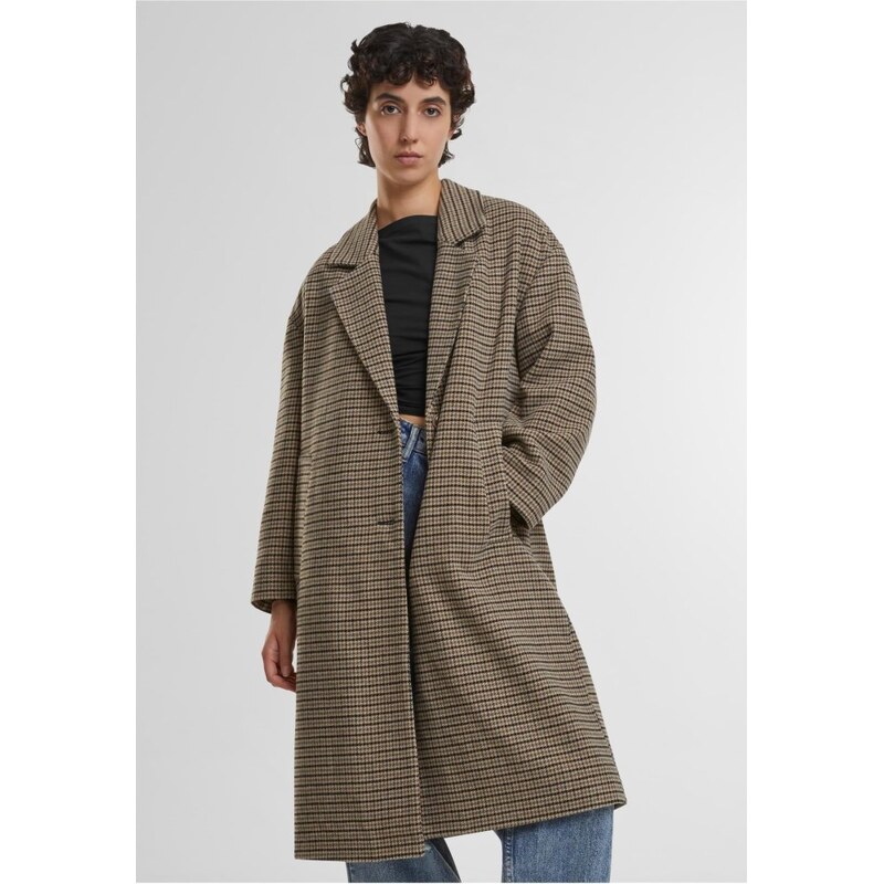 URBAN CLASSICS Ladies Oversized Plaid Coat