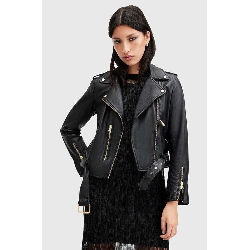 AllSaints ramoneska dámská kožená BALFERN BIKER 100483973