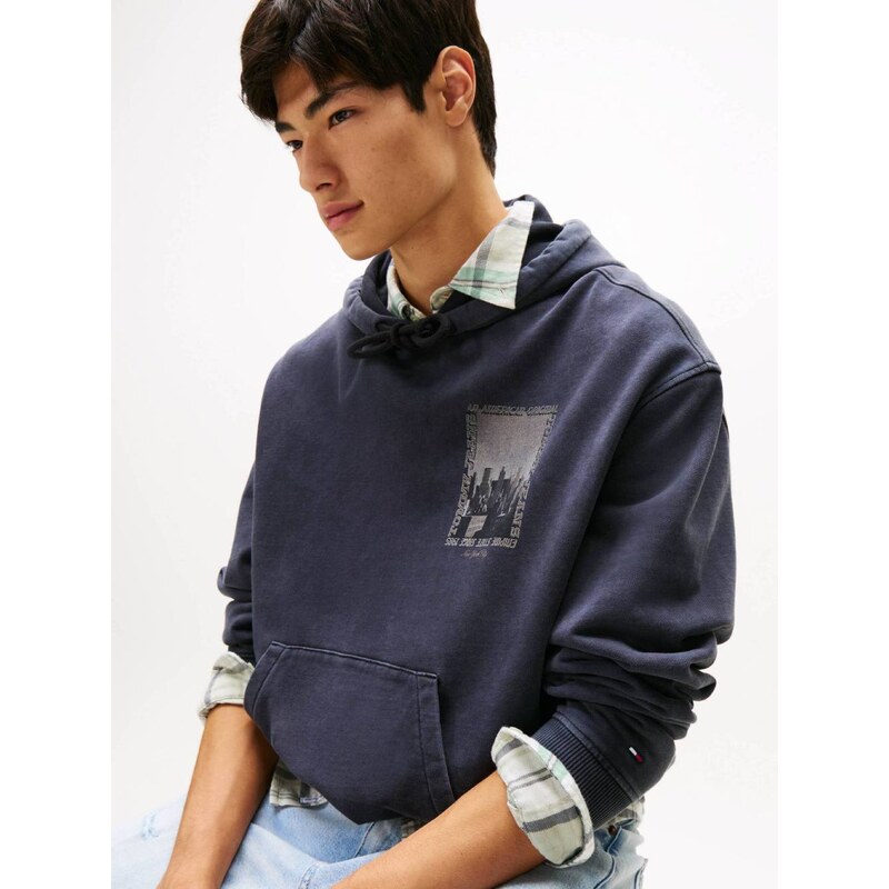 Tommy Jeans pánská černá mikina