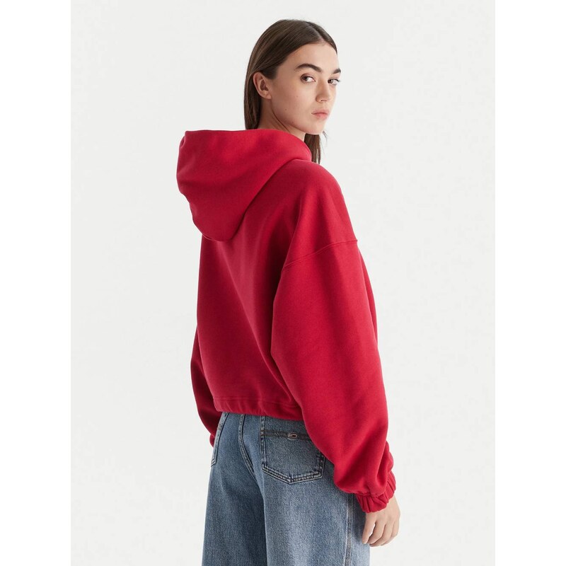 Tommy Jeans dámská červená mikina