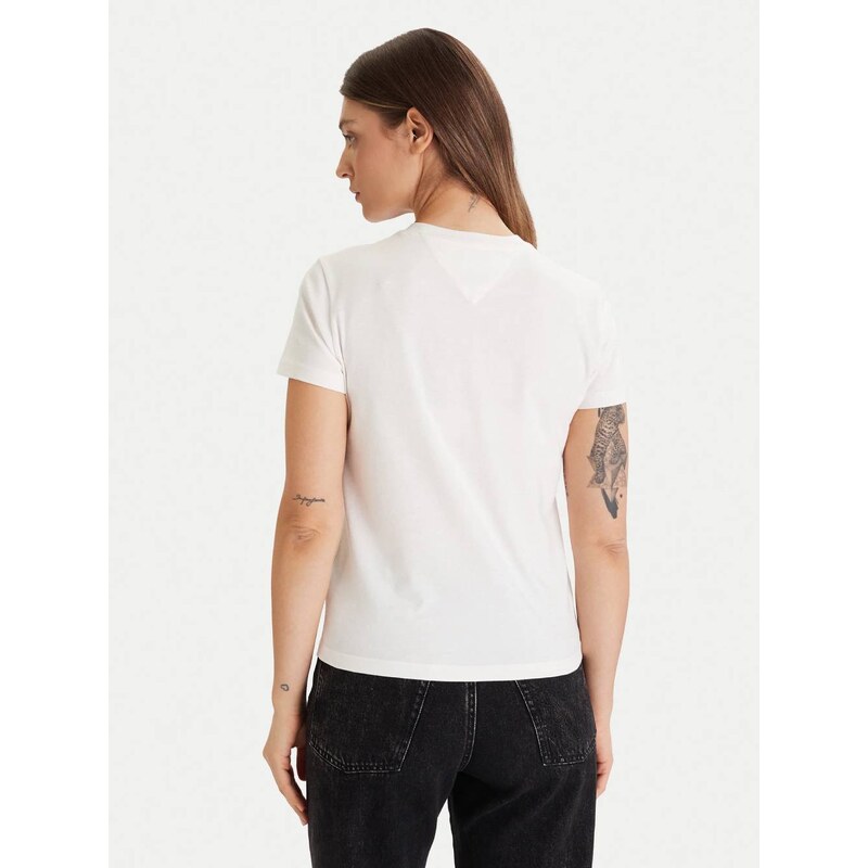 Tommy Jeans dámské krémové tričko
