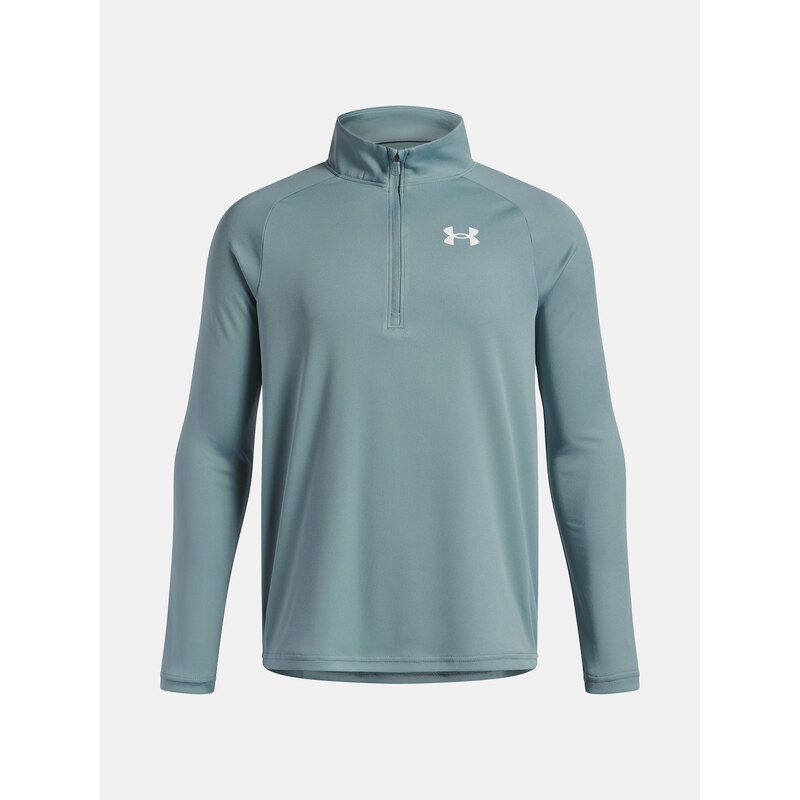 Chlapecké tričko Under Armour UA Tech 2.0 1/2 Zip-GRN - Kluci