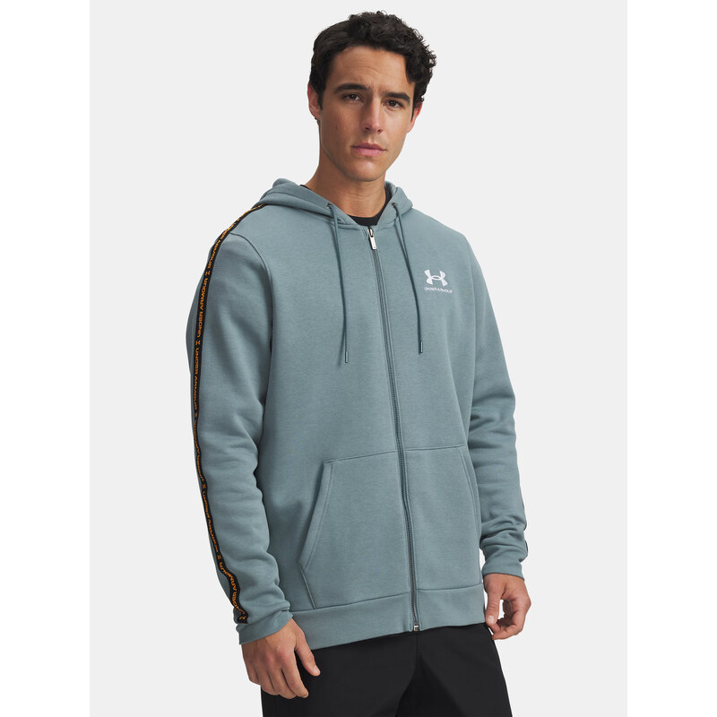 Pánská mMikina Under Armour UA Icon Fleece FZ Taping-BLU -