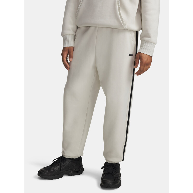Pánské tepláky Under Armour UA Icon Heavy Rib Jogger-WHT -