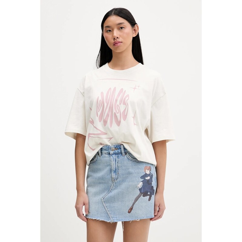 Bavlněné tričko Hugo Blue Oversized_Tee_B_8 110552483