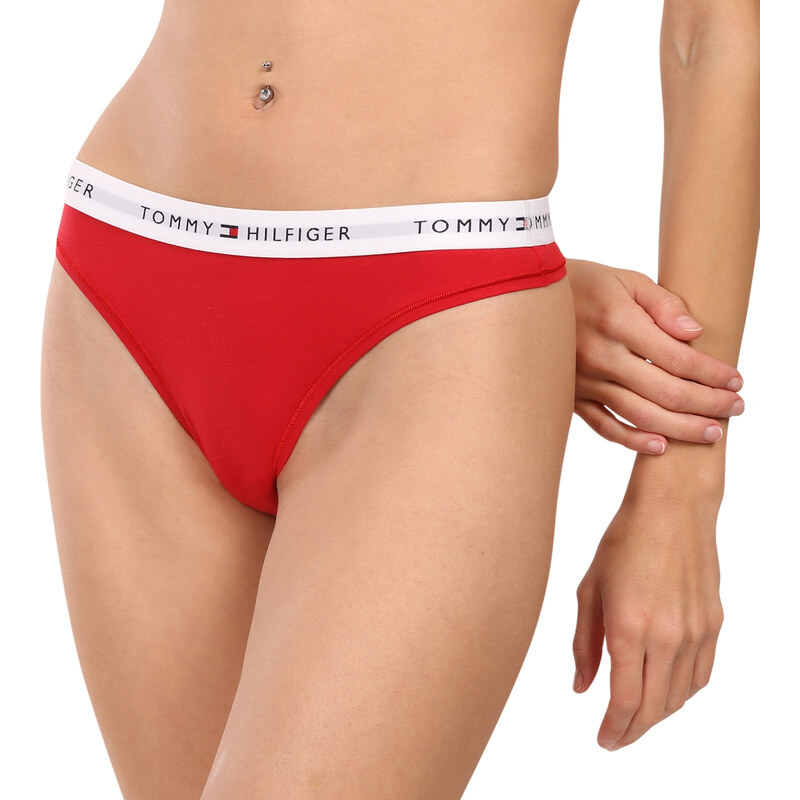 Dámská tanga Tommy Hilfiger červená (UW0UW03835 XLG)