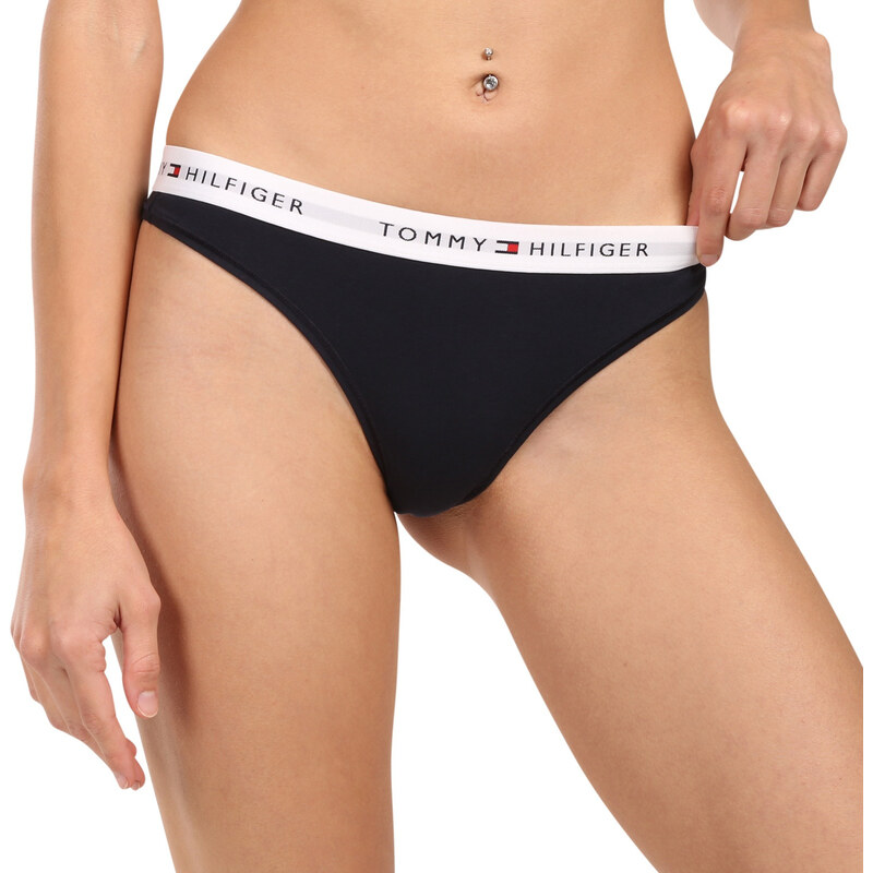 Dámská tanga Tommy Hilfiger modrá (UW0UW03835 DW5)