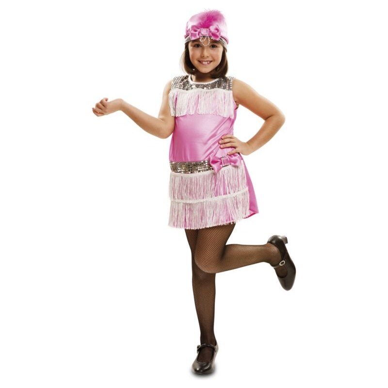 Dětský kostým Charleston růžový Pro věk (roků) 10-12