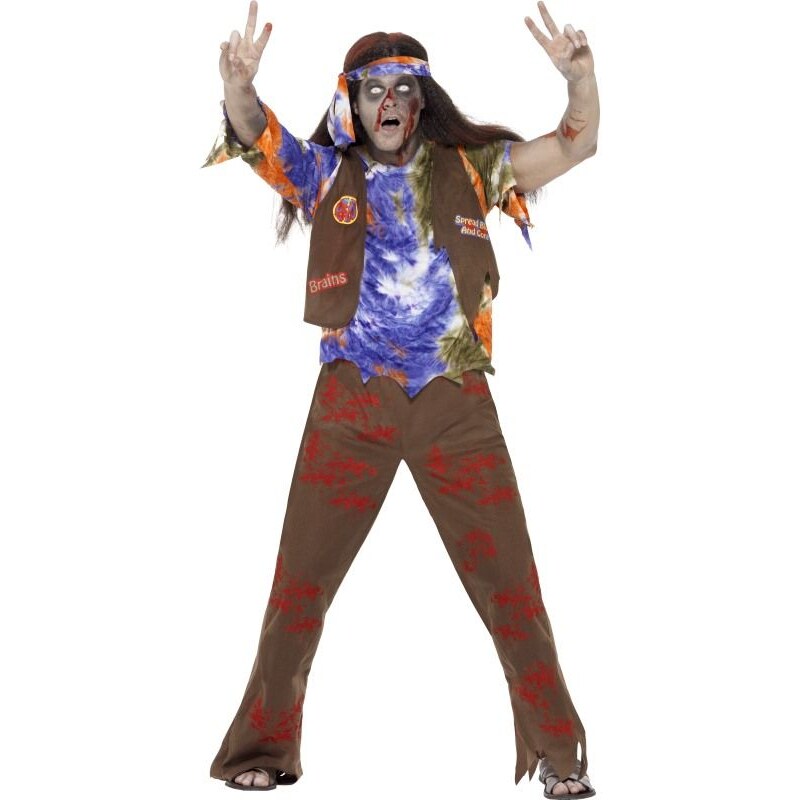 Kostým Zombie Hippiesák Velikost L 52-54
