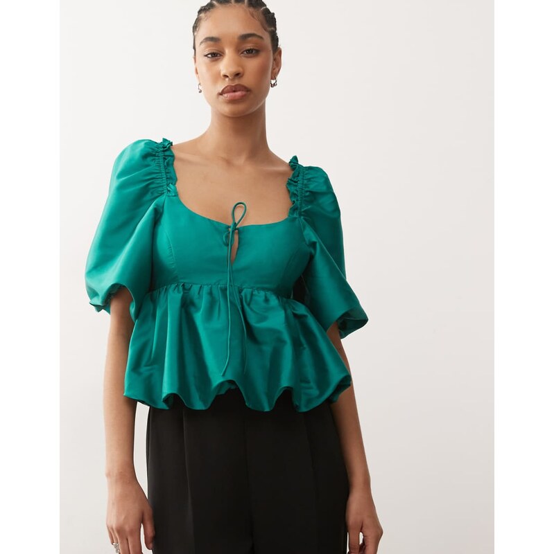 Reclaimed Vintage Limited Edition bubble hem top with