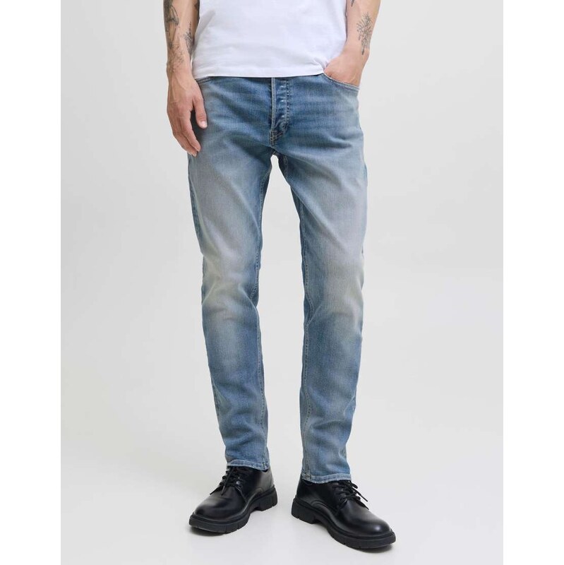 Jack & Jones Tapered fit jeans in blue denim
