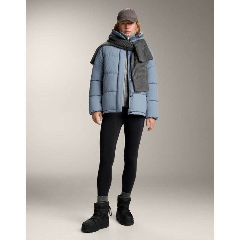OYSHO Primaloft waterrepellent padded jacket in grey-blue 110432947