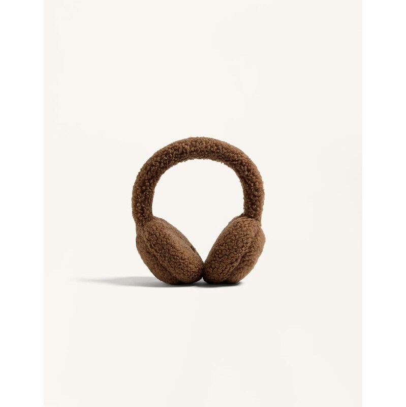 OYSHO Faux-shearling-style ear muffs in mole-Neutral
