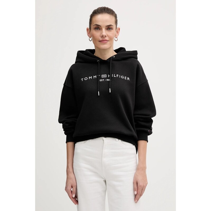 Tommy Hilfiger mikina s kapucí dámská s bavlnou