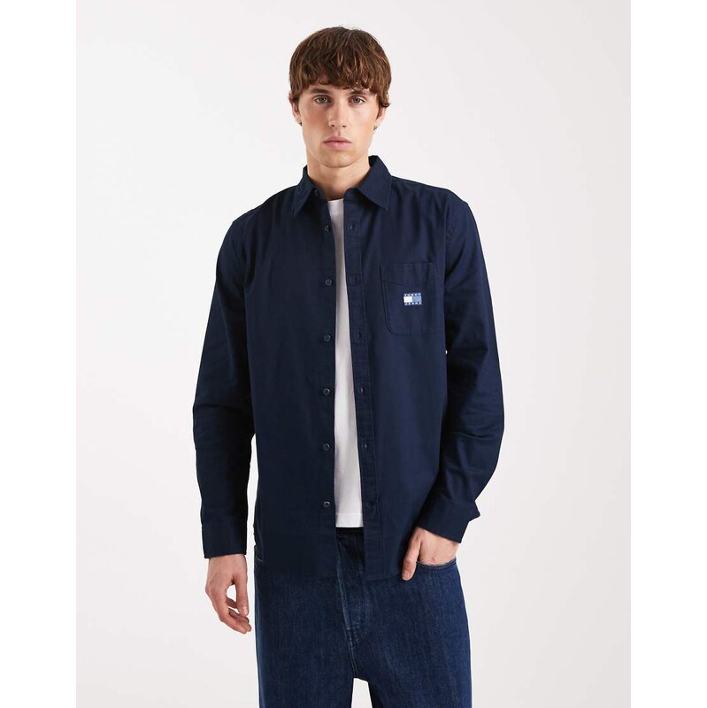 Tommy Jeans twill shirt in washed navy