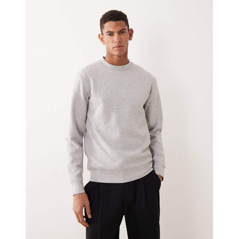 Selected sweatshirt in light grey