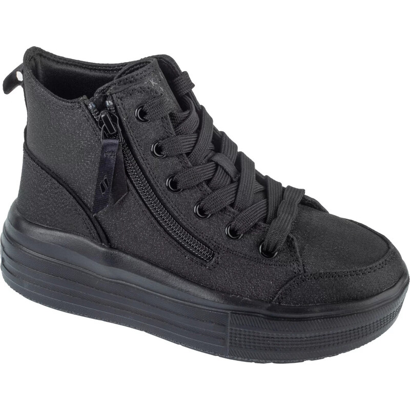 Černé dívčí kotníkové tenisky na platformě Skechers Hyperlift Černá 109669007