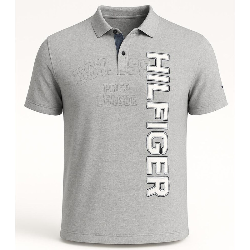 Tommy Hilfiger Pánské Polo Tričko CF šedé VELIKOST M