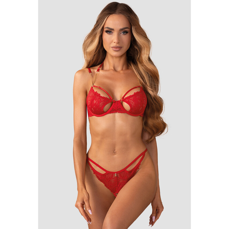 Obsessive Matildea 2-pcs crotchless set - podprsenka + tanga