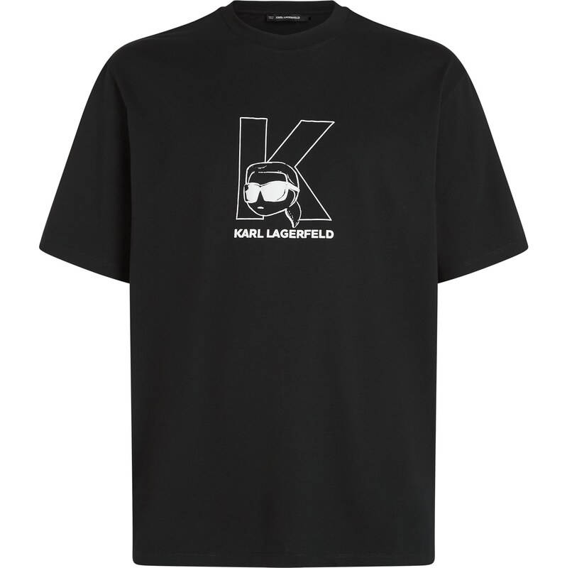 Karl Lagerfeld Tričko Ikon černá / bílá