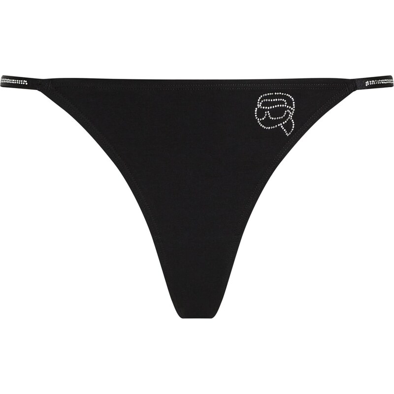 Karl Lagerfeld Tanga Ikon černá / průhledná