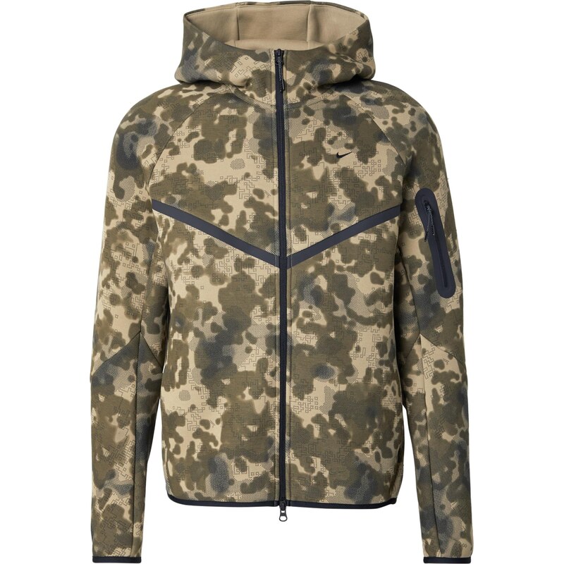 Nike Sportswear Mikina TECH FLC béžová / olivová / černá