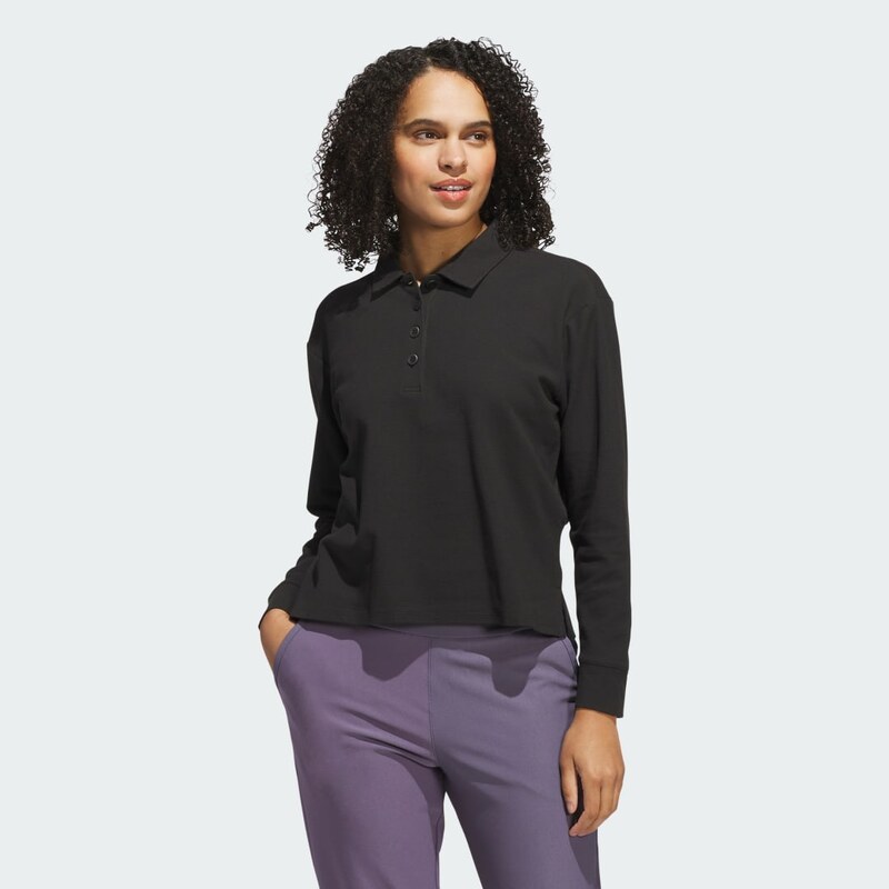 Adidas Beyond The Course Long Sleeve Loose Polo Shirt