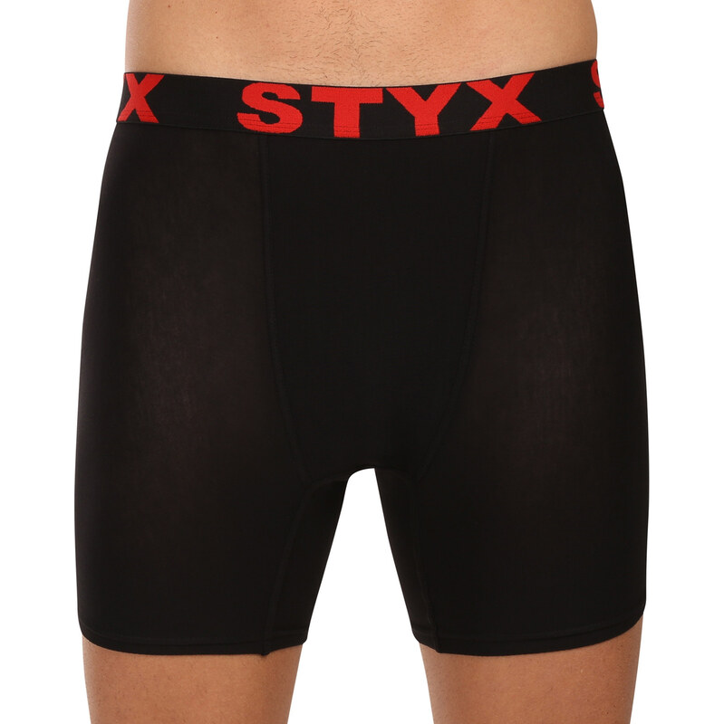Pánské boxerky Styx long sportovní guma černé (UN4960)