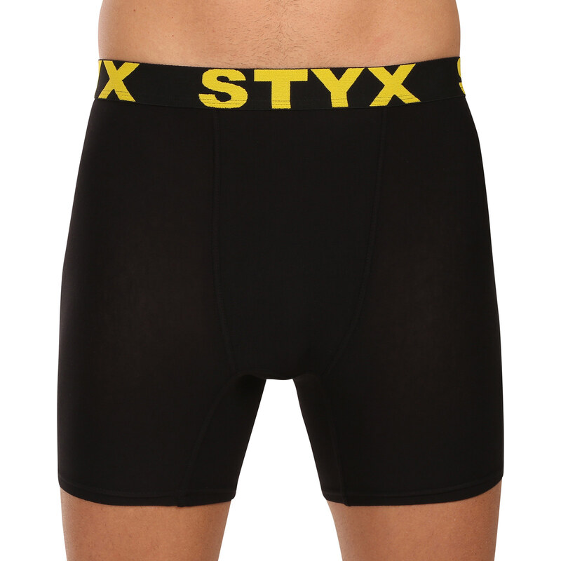 Pánské boxerky Styx long sportovní guma černé (UN6960)