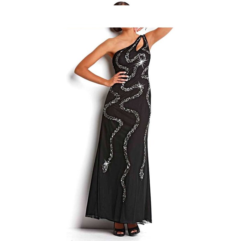 Dámské dlouhé plesové černé šaty Carry Allen by Ella Singh