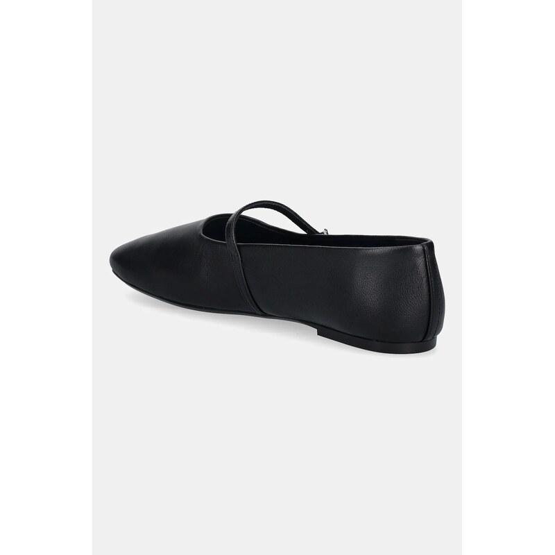 Kožené baleríny Calvin Klein OBLIQUE BALLERINA MJ LTH HDW