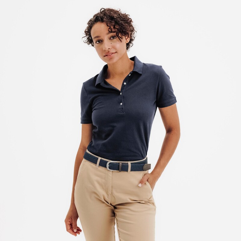 INESIS Dámské golfové polo s krátkým rukávem MW500 80247243