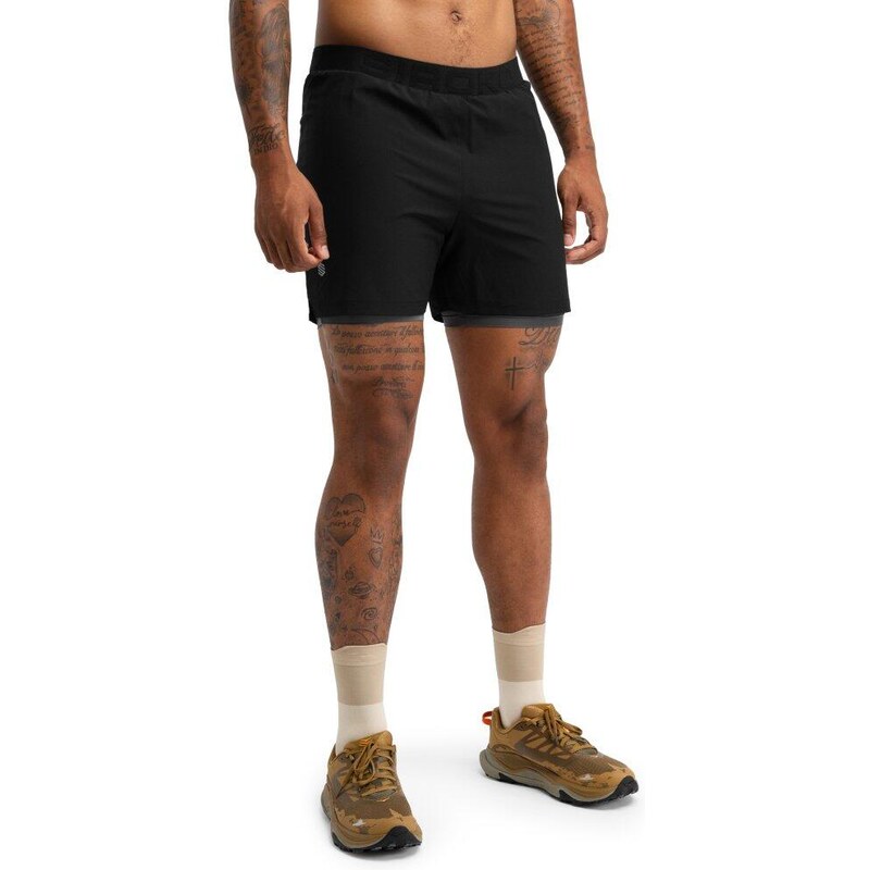 SIROKO Pánské kraťasy 2v1 pro trailový běh Overland Black 110465115