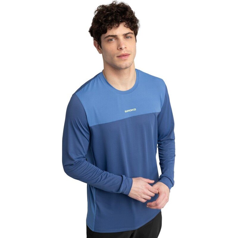 SIROKO Pánský MTB dres s dlouhým rukávem MTB Endo Blue 110465161