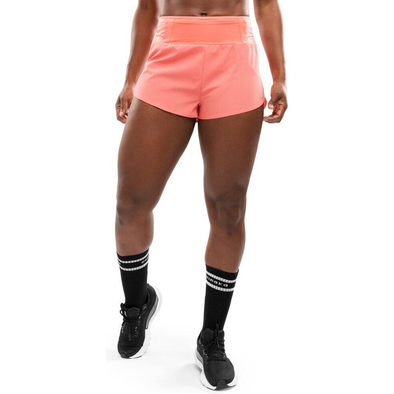 SIROKO Dámské běžecké kraťasy 2v1 Alloy Coral Pink 110465239
