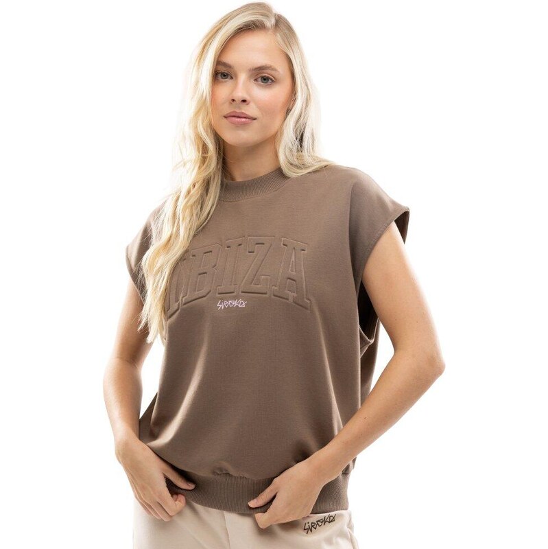 SIROKO Dámská scuba mikina bez rukávů IBZ Tidal Brown 110465282